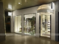 Cruciani Glass Storefront Apparel Display