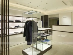 Cruciani Glass Storefront Apparel Display