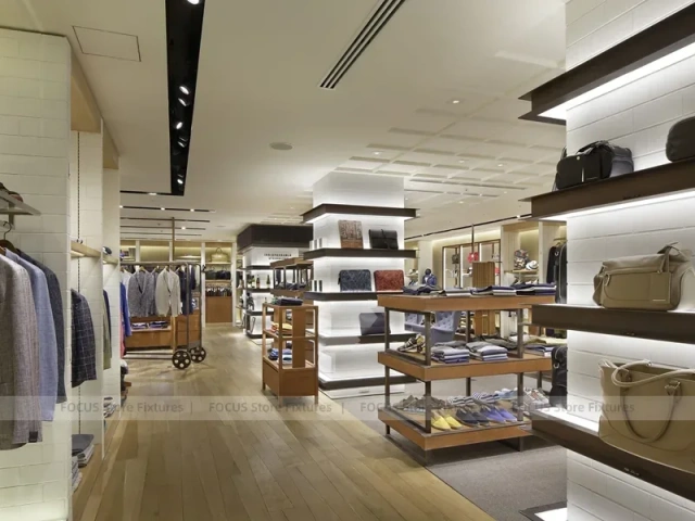 Cruciani Glass Storefront Apparel Display