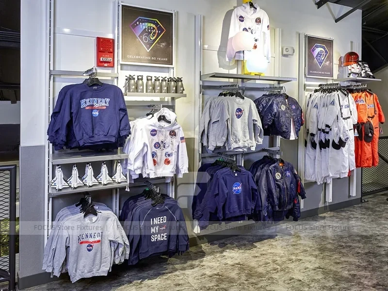 Curved Sportswear Island Display with Mannequin Platform