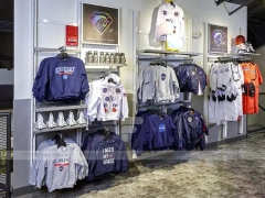 Curved Sportswear Island Display with Mannequin Platform