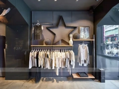 Dark Boutique Apparel Wall and Rack Display