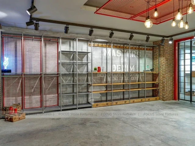Dark Boutique Apparel Wall and Rack Display