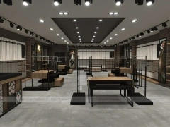 Dark Boutique Store Empty Fixture Layout