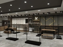 Dark Boutique Store Empty Fixture Layout