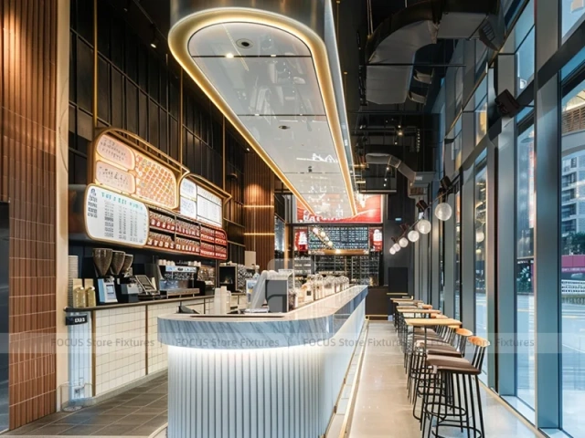 Dark Glass Coffee Bar Kiosk