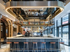Dark Glass Coffee Bar Kiosk