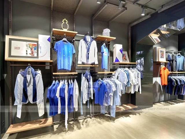 Dark Sportswear Wall Shelving Display