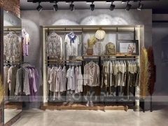 Dark Sportswear Wall Shelving Display