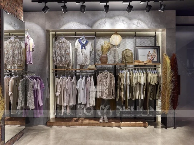 Dark Sportswear Wall Shelving Display
