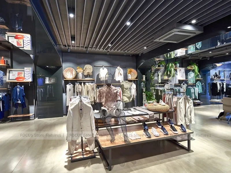 Dark Sportswear Wall Shelving Display