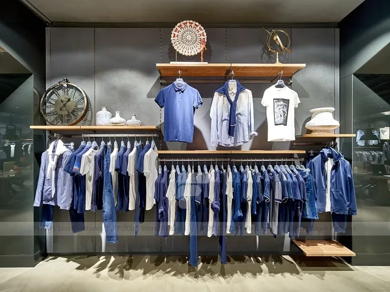 Dark Sportswear Wall Shelving Display