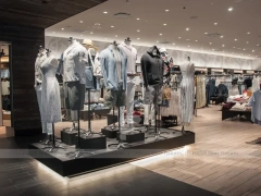 Dark Wood Premium Menswear Counter Display