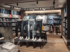 Dark Wood Premium Menswear Counter Display