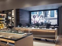 Dark Wood Premium Menswear Counter Display