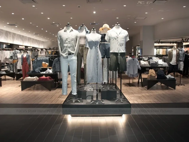 Dark Wood Premium Menswear Counter Display