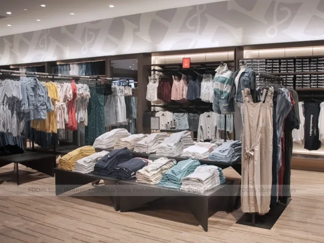 Dark Wood Premium Menswear Counter Display