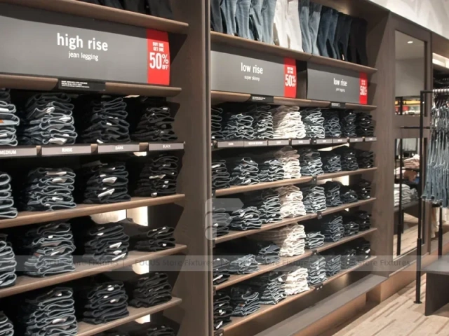 Dark Wood Premium Menswear Counter Display