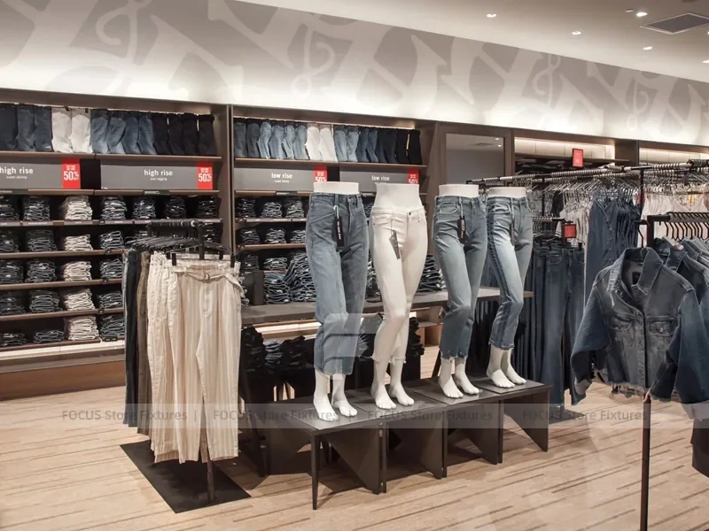 Dark Wood Premium Menswear Counter Display