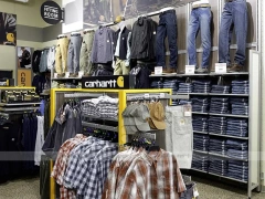 Denim Apparel Table and Mannequin Display