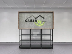 Gaiser Bike Shop Metal Wall Shelving Display