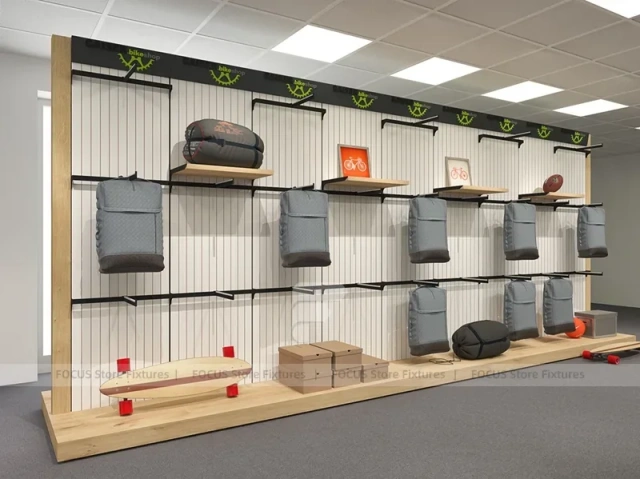 Gaiser Bike Shop Metal Wall Shelving Display