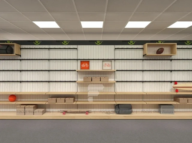 Gaiser Bike Shop Metal Wall Shelving Display