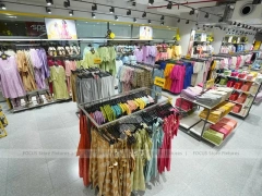 Girls Kidswear Wall Display with Colorful Dresses