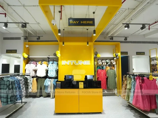 Girls Kidswear Wall Display with Colorful Dresses