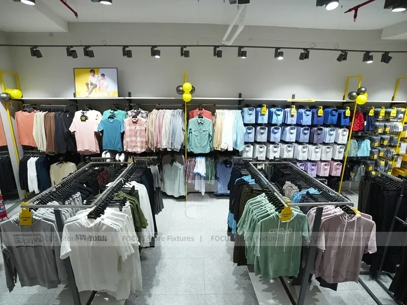 Girls Kidswear Wall Display with Colorful Dresses
