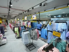 Girls Kidswear Wall Display with Colorful Dresses