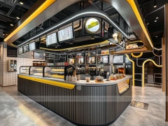 Glass Coffee Dessert Kiosk Model
