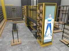Goal Sports Retail Fixture Layout with Yellow Columns