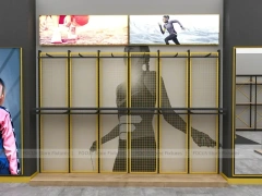 Goal Sports Retail Fixture Layout with Yellow Columns
