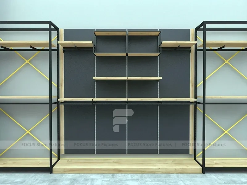 Goal Sports Retail Fixture Layout with Yellow Columns