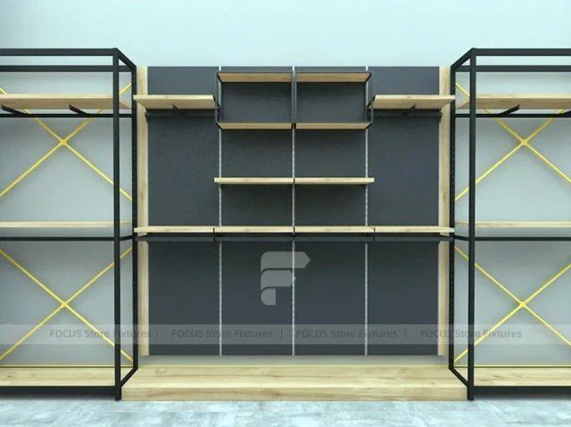 Goal Sports Retail Fixture Layout with Yellow Columns