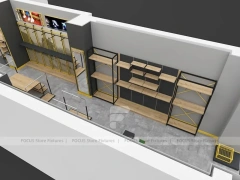 Goal Sports Retail Fixture Layout with Yellow Columns