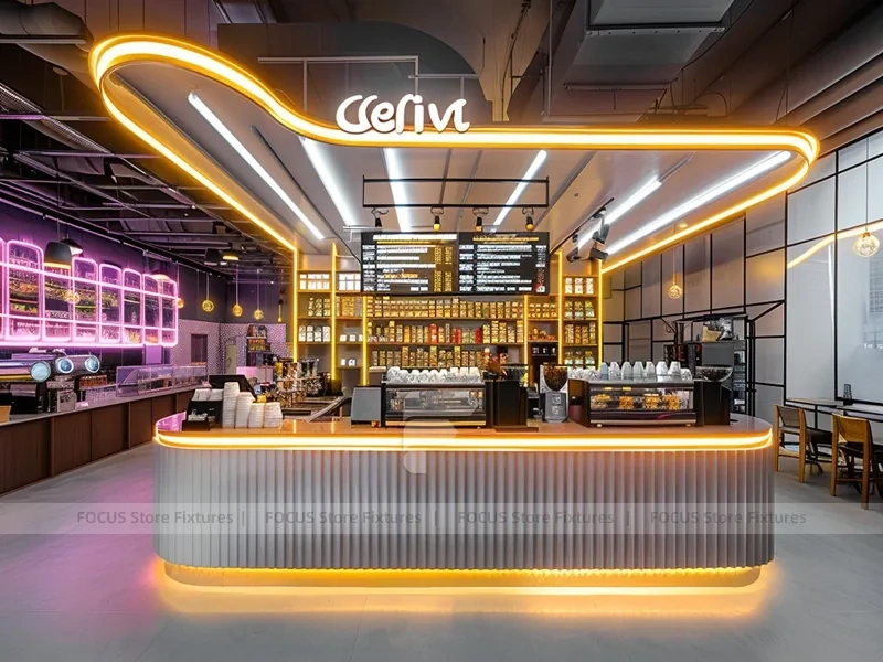 Gold Frame Beverage Island Counter