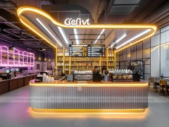 Gold Frame Beverage Island Counter