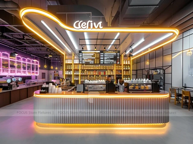 Gold Frame Beverage Island Counter