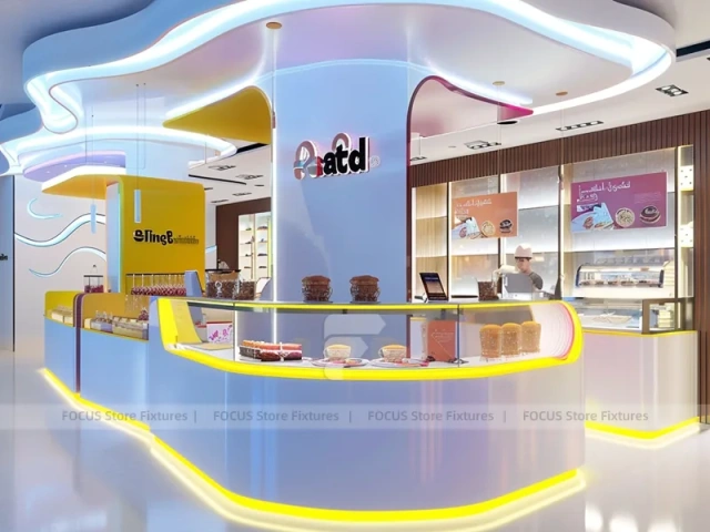 Gold Frame Beverage Island Counter