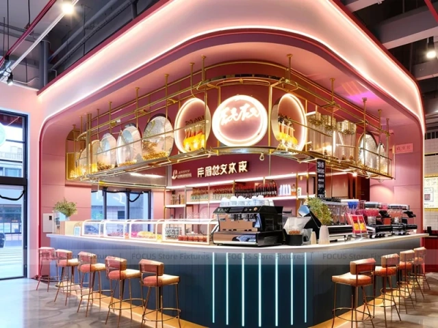 Gold Frame Beverage Island Counter