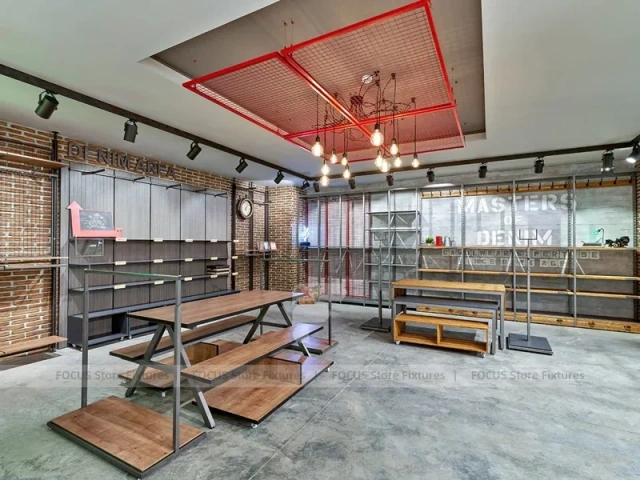 Gold Frame Boutique Wall Shelving Display