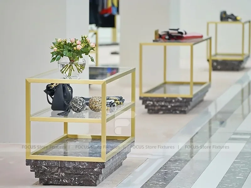 Gold Frame Fashion Boutique Lounge Display