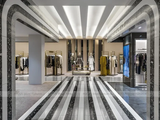 Gold Frame Fashion Boutique Lounge Display