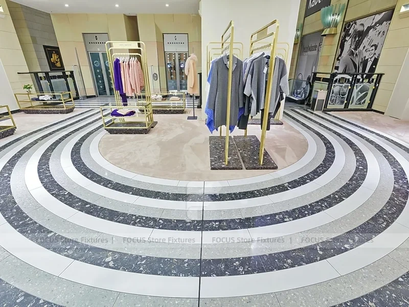 Gold Frame Fashion Boutique Lounge Display