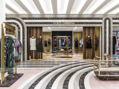 Gold Frame Fashion Boutique Lounge Display
