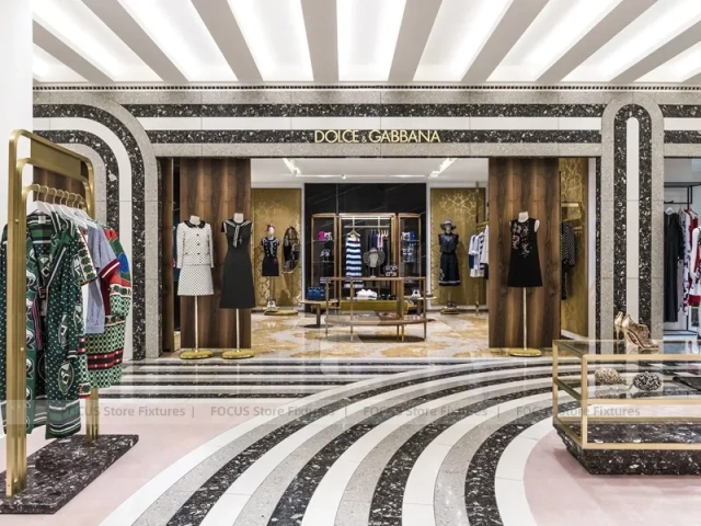 Gold Frame Fashion Boutique Lounge Display