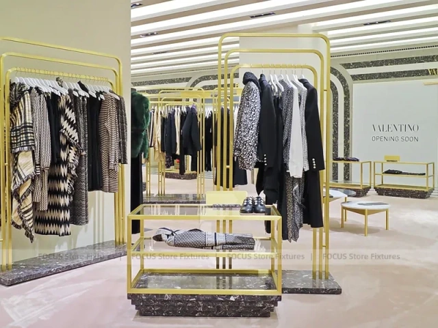 Gold Frame Fashion Boutique Lounge Display