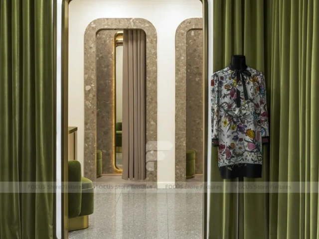 Gold Frame Fashion Boutique Lounge Display